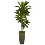 4.5' Dracaena Artificial Plant in Green Planter (Real Touch)