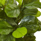 4.5' Fiddle Leaf Fig in White Planter (Real Touch)