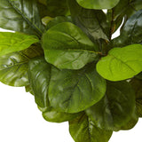 4.5' Fiddle Leaf Fig in White Planter (Real Touch)