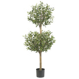 4.5' Olive Double Topiary Silk Tree