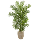 4.5' Areca Palm Artificial Tree in Sand Colored Planter