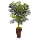 5' Golden Cane Palm Tree in Decorative Planter