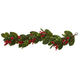 5' Magnolia Berry Pine Artificial Garland
