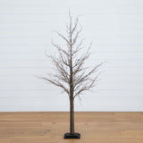 5' Pre-Lit Artificial Twig Tree with 360 Warm White LED Lights