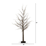 5' Pre-Lit Artificial Twig Tree with 360 Warm White LED Lights