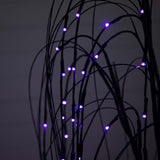 5' Pre-Lit Halloween Black Willow Artificial Fall Tree with 144 Orange & Purple LED Lights