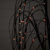 5' Pre-Lit Halloween Black Willow Artificial Fall Tree with 144 Orange & Purple LED Lights