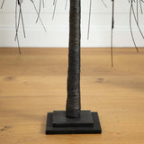 5' Pre-Lit Halloween Black Willow Artificial Fall Tree with 144 Orange & Purple LED Lights