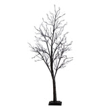 5' Pre-Lit Halloween Deluxe Black Twig Artificial Tree with 102 Orange & Purple LED Lights