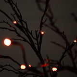 5' Pre-Lit Halloween Deluxe Black Twig Artificial Tree with 102 Orange & Purple LED Lights