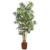 5.5' Bamboo Artificial Palm Tree in Decorative Wood Planter