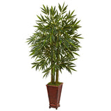 5.5' Bamboo Tree in Decorative Wood Planter