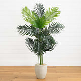 5.5' Paradise Artificial Palm Tree in Sand Colored Planter