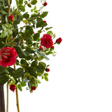 5.5' Rose Topiary Tree with Farmhouse Planter