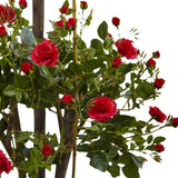 5.5' Rose Topiary Tree with Farmhouse Planter