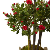 5.5' Rose Topiary Tree with Farmhouse Planter