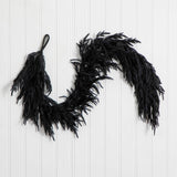 6' Artificial Real Touch Halloween Black Norfolk Island Pine Garland with Natural Look