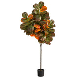 6' Autumn Fiddle Leaf Artificial Tree