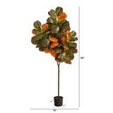 6' Autumn Fiddle Leaf Artificial Tree