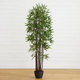 6' Bamboo Silk Tree w/Planter