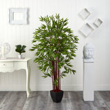 6' Bamboo Silk Tree w/Planter