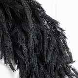 6' Artificial Real Touch Halloween Black Norfolk Island Pine Garland with Natural Look