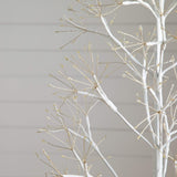 6' Pre-Lit Artificial White Starburst Tree with 1680 Fairy Warm White LED Lights