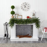 6' Green Pine Artificial Christmas Garland with 35 Clear LED Lights