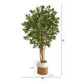 6' Japanese Maple Artificial Tree in Handmade Natural Jute and Cotton Planter