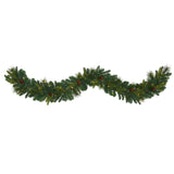 6' Mixed Pine and Pinecone Artificial Garland with 35 Clear LED Lights