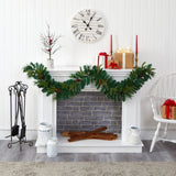 6' Mixed Pine and Pinecone Artificial Garland with 35 Clear LED Lights