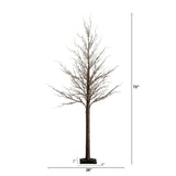 6' Pre-Lit Artificial Twig Tree with 480 Warm White LED Lights