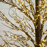 6' Pre-Lit Artificial Twig Tree with 480 Warm White LED Lights