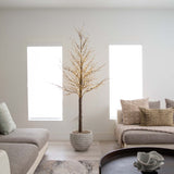 6' Pre-Lit Artificial Twig Tree with 480 Warm White LED Lights