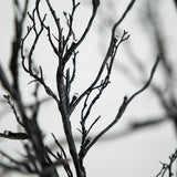 6' Pre-Lit Halloween Black Twig Artificial Tree with 300 Orange & Purple LED Lights