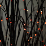 6' Pre-Lit Halloween Black Willow Artificial Tree with 160 Orange & Purple LED Lights