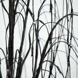 6' Pre-Lit Halloween Black Willow Artificial Tree with 160 Orange & Purple LED Lights