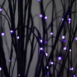 6' Pre-Lit Halloween Black Willow Artificial Tree with 160 Orange & Purple LED Lights