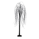 6' Pre-Lit Halloween Black Willow Artificial Tree with 160 Orange & Purple LED Lights