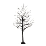 6' Pre-Lit Halloween Deluxe Black Twig Artificial Tree with 156 Orange & Purple LED Lights