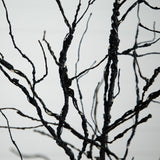 6' Pre-Lit Halloween Deluxe Black Twig Artificial Tree with 156 Orange & Purple LED Lights