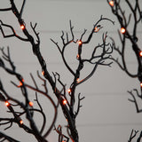 6' Pre-Lit Halloween Minimalist Twig Artificial Fall Tree with 320 Orange & Purple LED Lights