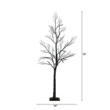6' Pre-Lit Halloween Minimalist Twig Artificial Fall Tree with 320 Orange & Purple LED Lights