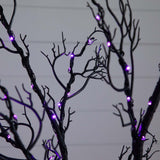 6' Pre-Lit Halloween Minimalist Twig Artificial Fall Tree with 320 Orange & Purple LED Lights