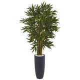 5.5' Bamboo Tree in Gray Cylinder Planter