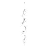 6.5' Pre-Lit Artificial Halloween Black Twig Garland with 48 Purple LED Lights
