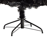 7' Black Artificial Christmas Tree with 500 Clear LED Lights and 1428 Tips