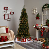 7.5' Cashmere Slim Christmas Tree w/Clear Lights